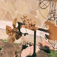 thumbnail image 5 of Garden Rock Band Windmill, Handmade Metal Music Figurines and Statues, Wind Spinners for Yard, Lawn, Patio Decor, Guitar and Drummer Outdoor Decoration (Metal Guitar Windmill), 5 of 7