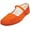 Orange, variant on Women's Cotton Mary Jane Shoes Flat Ballet Slip On Colors