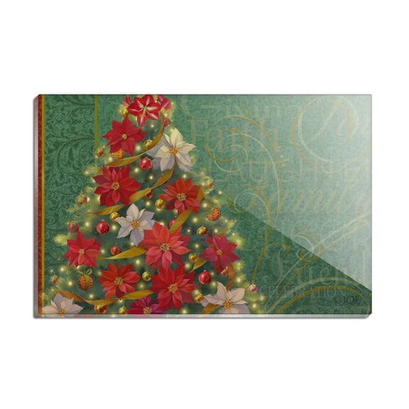Christmas Holiday Tree Giving Faith Family Rectangle Acrylic Fridge Refrigerator Magnet
