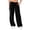 Black, variant on Ladies' Solid Color Drawstring Elastic Waist Casual Baggy Sports Pants
