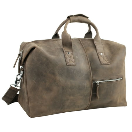 Vagarant Traveler Full Grain Leather Overnight Gym Duffle Bag