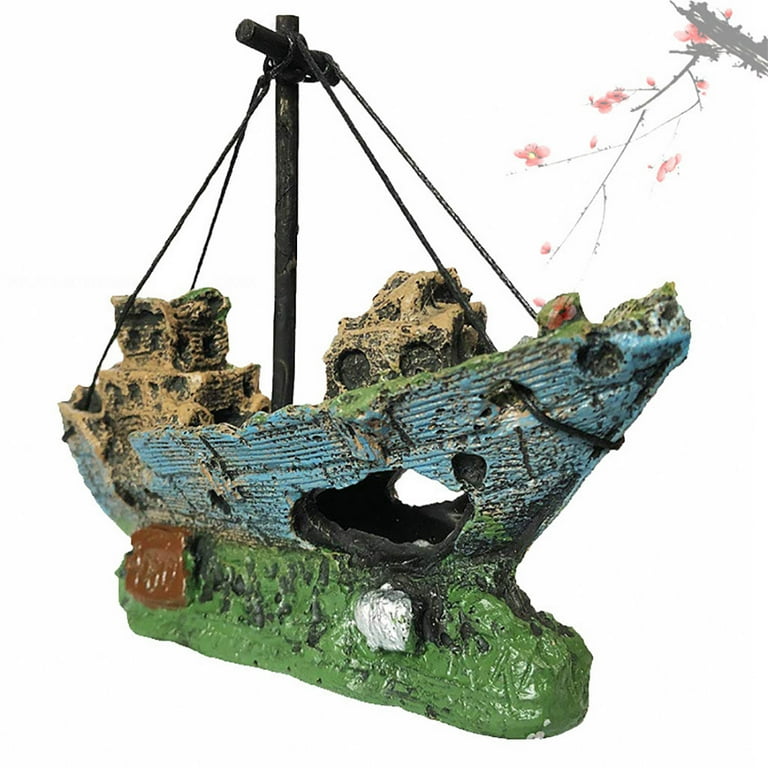 Ship aquarium decorations cheap