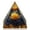 Citrine+blue Sandstone, variant on Orgone Pyramid Flower of Life Money Healing Crystals Pyramid for Positive Energy with Tiger's Eye Stones and Luck White Crystal That Promotes Wealth, Prosperity and attracts Success
