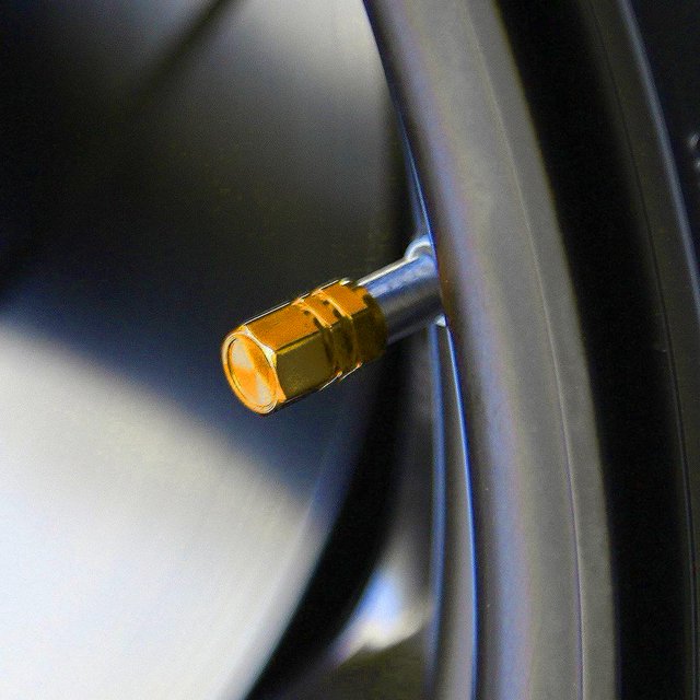 8 tapas de válvula de neumático de aleación de aluminio para coche y motocicleta, cubiertas antipolvo (dorado)