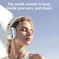 thumbnail image 5 of Bluetooth Headphones Over Ear, AKKHOO Active Noise Cancelling Wireless Headphones with 35Hrs Playtime, Deep Bass, 4 Noise Cancelling Mics, Low Latency for Travel Work Study Gaming, 5 of 11
