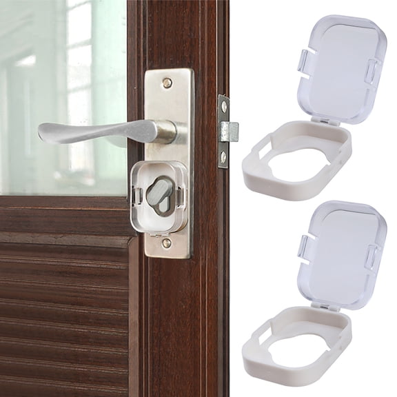 2 Pcs Door Knob Cover, Adhesive Proofing Lock for Doors