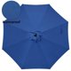 thumbnail image 2 of Sombrilla de patio Simple Deluxe de 2,7 m para exteriores con inclinación y manivela, color azul, 2 of 6