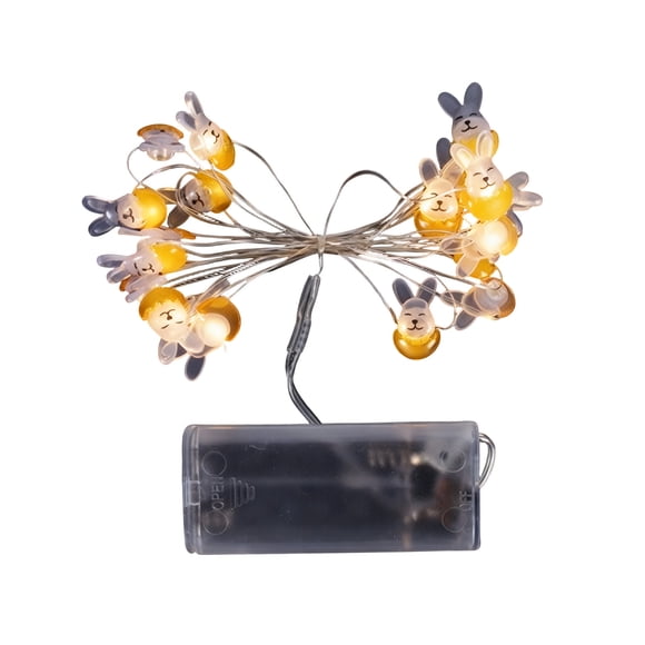 Yusimy Holiday Decor Easter Rabbit Eggshell String Lights Suitable for Indoor and Outdoor Courtyard Decor