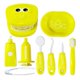 thumbnail image 1 of Yellow 9-piece mini children's dental toy set, 1 of 1