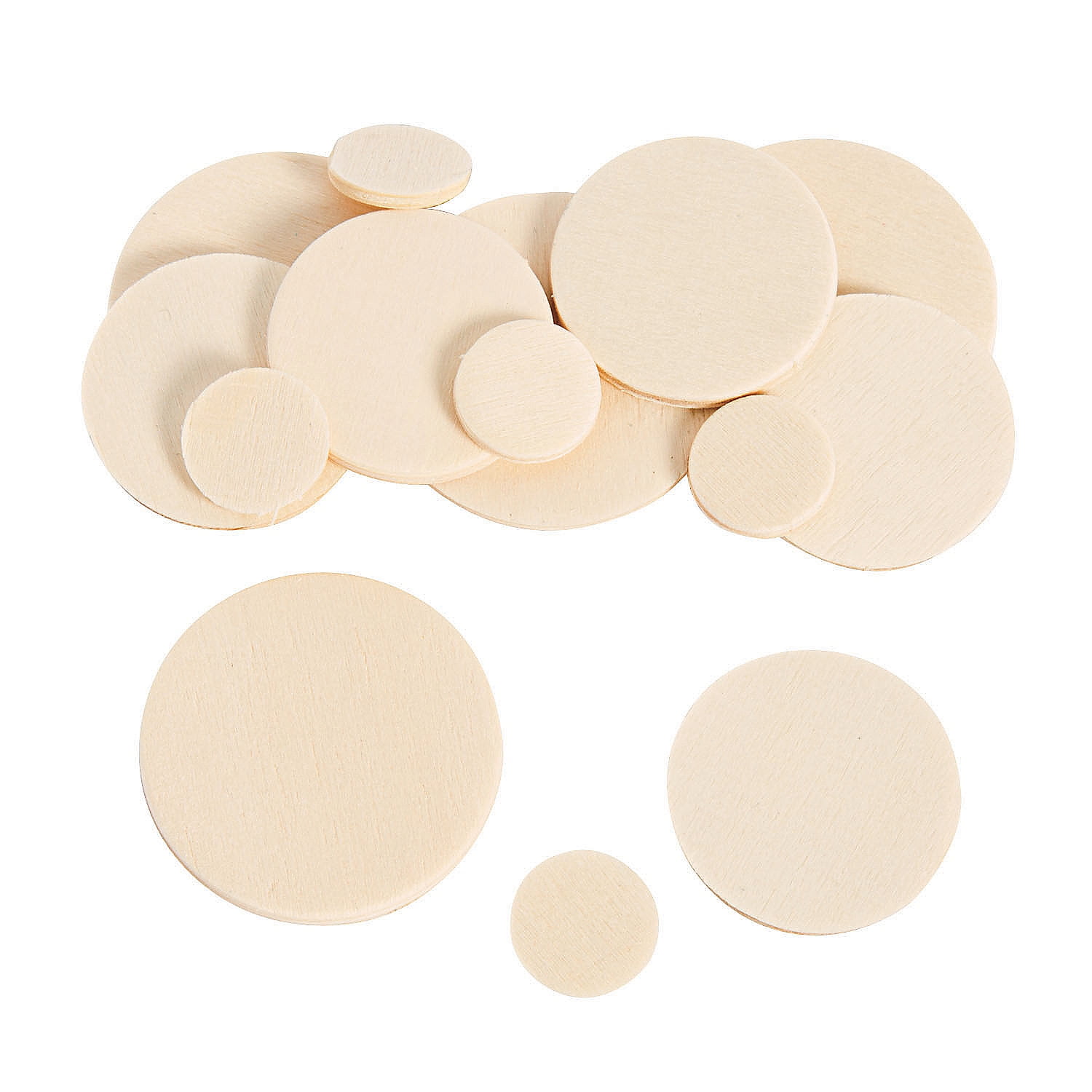 DIY Unfinished Wood Circle Assortment, Craft Kits, Home Decor, Adult General Craft Kits, 500