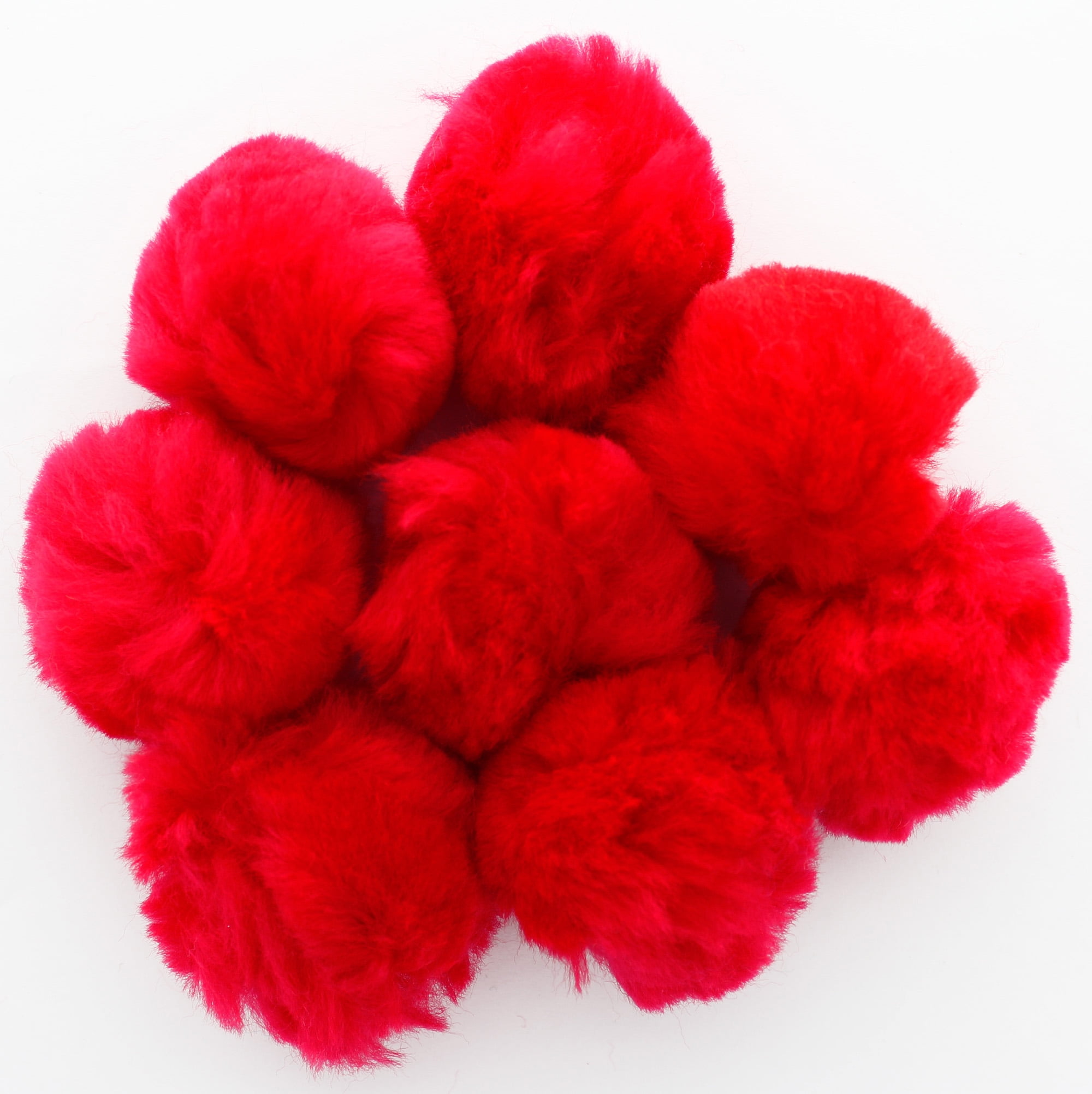 Essentials by Leisure Pom Pom 1/2 inch Red 100pc