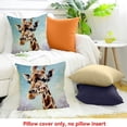 thumbnail image 4 of FCXZI Giraffe Decor Holiday Pillow Case for Home Sofa Couch Linen 20x20in, 4 of 5