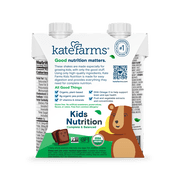 (6 pack) Kate Farms Kids Nutrition Shake, Chocolate, 4 Pack, 8.45 fl oz