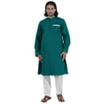 thumbnail image 1 of AtasiÂ&nbsp;Men's Henley Welt PocketÂ&nbsp;LongÂ&nbsp;KurtaÂ&nbsp;Solid Indian Ethnic Wear Clothing ForÂ&nbsp;Men's, 1 of 7