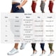 thumbnail image 3 of TaTaai Women Elastic Waist Solid Cargo Capri Pants Button Zipper Pockets Outdoor Hiking Casual Daily Lounge Wear Soft Stretchy No Fading Versatile Bottoms Gift, 3 of 7