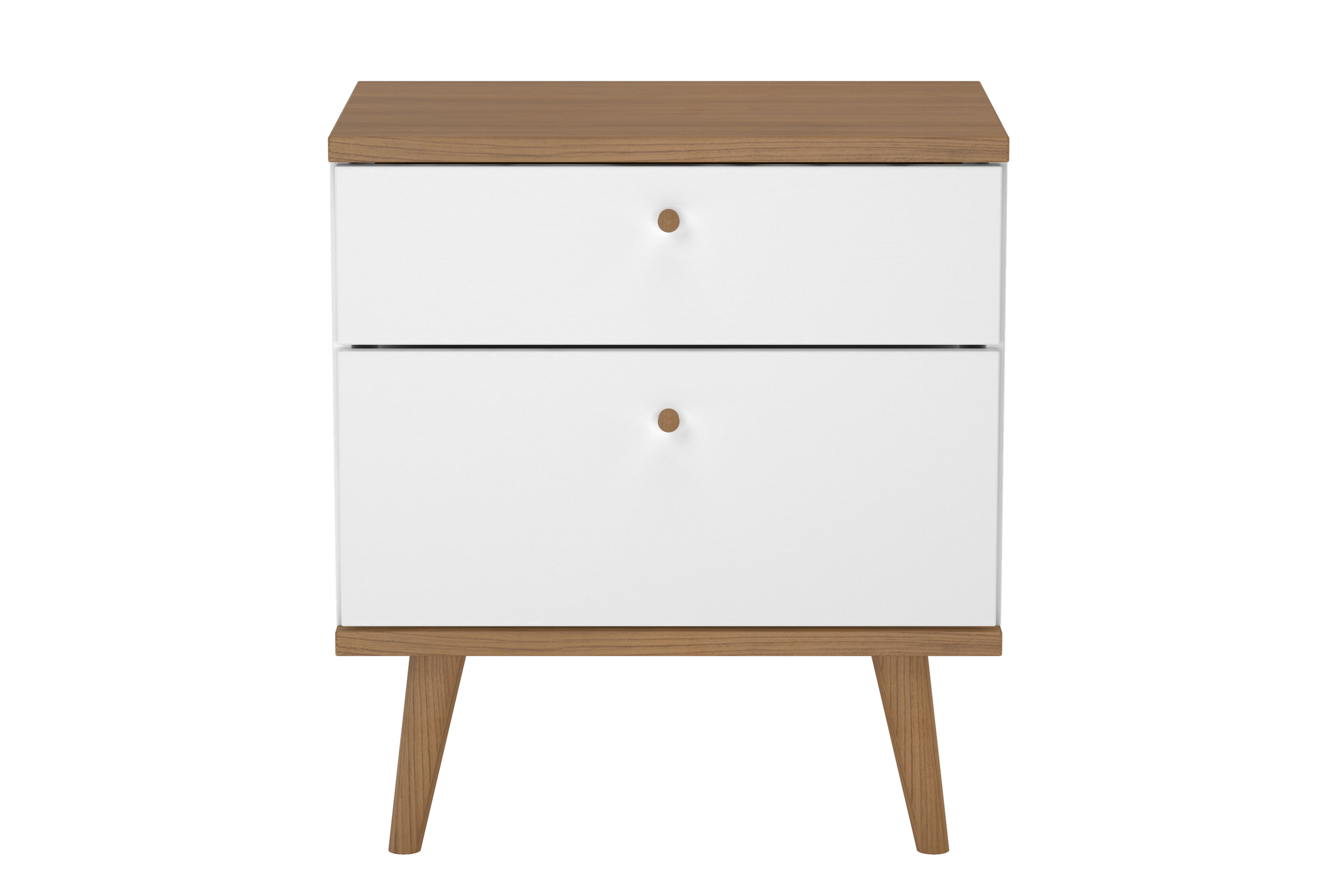 Midtown Concept Oslo Modern Nightstand with Storage, White