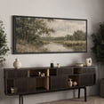 thumbnail image 2 of Large Framed Canvas Wall Art Vintage Country Landscape Print for Living Room Decoration - 60"x30" Black Frame, 2 of 7