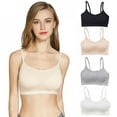 thumbnail image 2 of 4 Pack Bralettes for Women Padded Sports Bra Seamless Comfort Bra Wirefree Yoga Cami Tank Tops Bras for Womens, 2 of 8