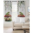 thumbnail image 2 of Mushroom Frogs Blackout Curtains 54 Inches Long for Bedroom, Spring Floral Summer Eucalyptus Leaves Thermal Insulated Room Darkening Black Out Window Curtain Panels Grommet Drapes for Living Room, 2 of 8
