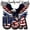 C, variant on America 250th Anniversary Eagle Stickers Independence of USA Sticker 1776-2026 American Flag Decal God Bless America Decal for Car Windows A