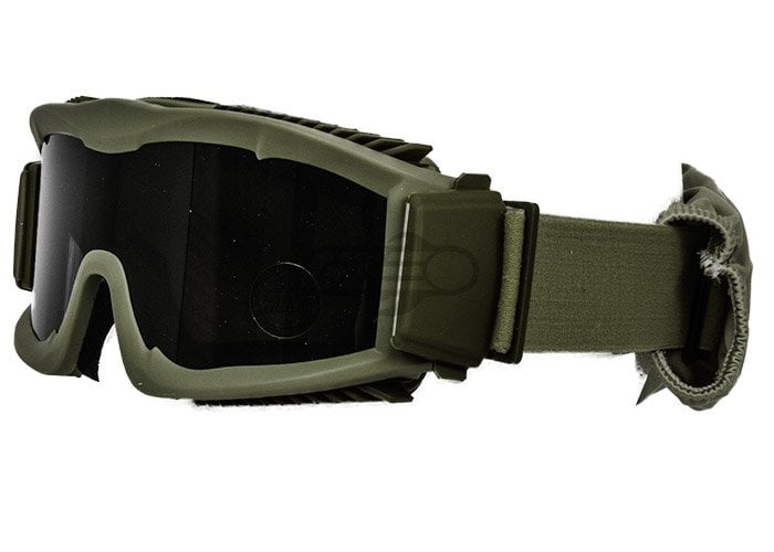 OD GREEN CA-221GB LENS AIRSOFT SAFETY GOGGLES W/STYLIZED VENTS SMOKE GRAY 