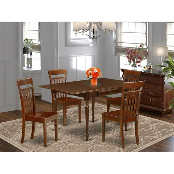 5 Piece Monza Dinette Set - Mahogany