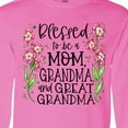 thumbnail image 4 of Inktastic Blessed to Be a Mom, Grandma, and Great Grandma Pink Flowers Long Sleeve T-Shirt, 4 of 5