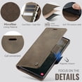 thumbnail image 4 of CaseMe Calf Leather Lining Microfibre Wallet Case for Samsung Galaxy S25 Ultra 6.9-inch with RFID Blocking,Magnetic Closure,Card Slots,Cash Slot,Kickstand,Shockproof Flip Folio Protective Phone Case, 4 of 10