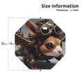 thumbnail image 2 of Sigee Steampunk Squirrel Pilot for Water-Resistant, Heat-Resistant, Non-Slip Leather Coasters Set, Ideal for Coffee Table, Office, Bar, Home Decor-Octagon, 2 of 6