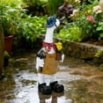 thumbnail image 6 of Rourlinge Gardener Porch Goose Spring Goose Cute Lawn Porch Goose Statue Fits Cement Plastic Goose Statue for Outdoor Garden Yard Patio Art Decor, 6 of 6