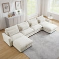 thumbnail image 6 of Modern Corduroy U-Shaped Sectional Sofa for Living Room - 4 Seater with Storage, 6 of 15