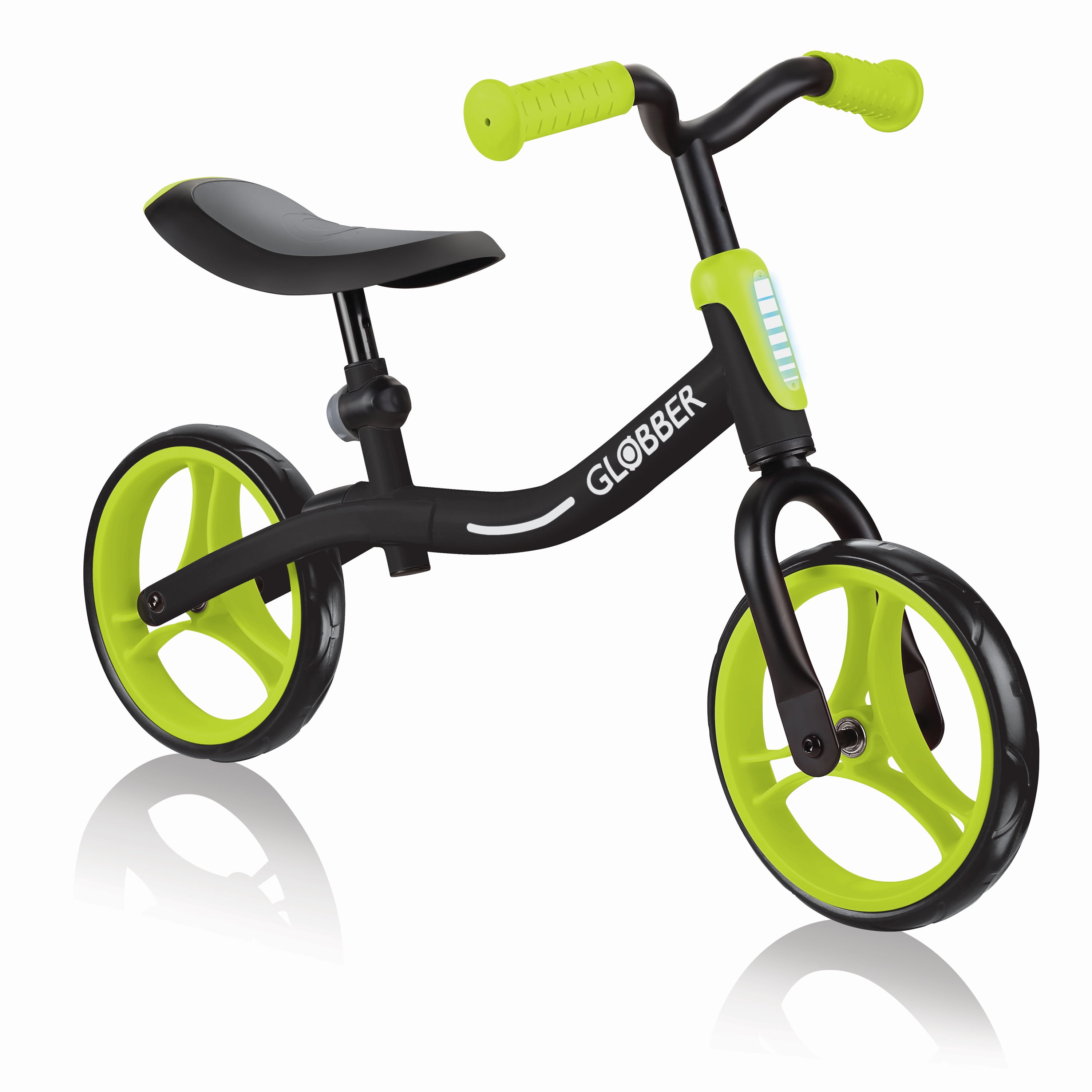 Globber GO BIKE Adjustable Balance Training Bike for Toddlers Black & Green 