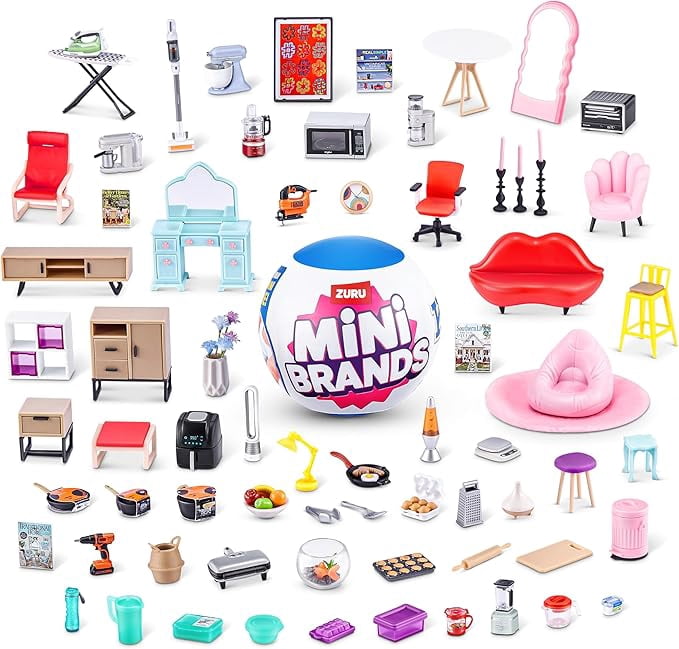 Mini Brands Home Capsule (2 Pack) by ZURU, Surprise Home with Collectible Minis, Blind Packaging, Home Themed Collectibles