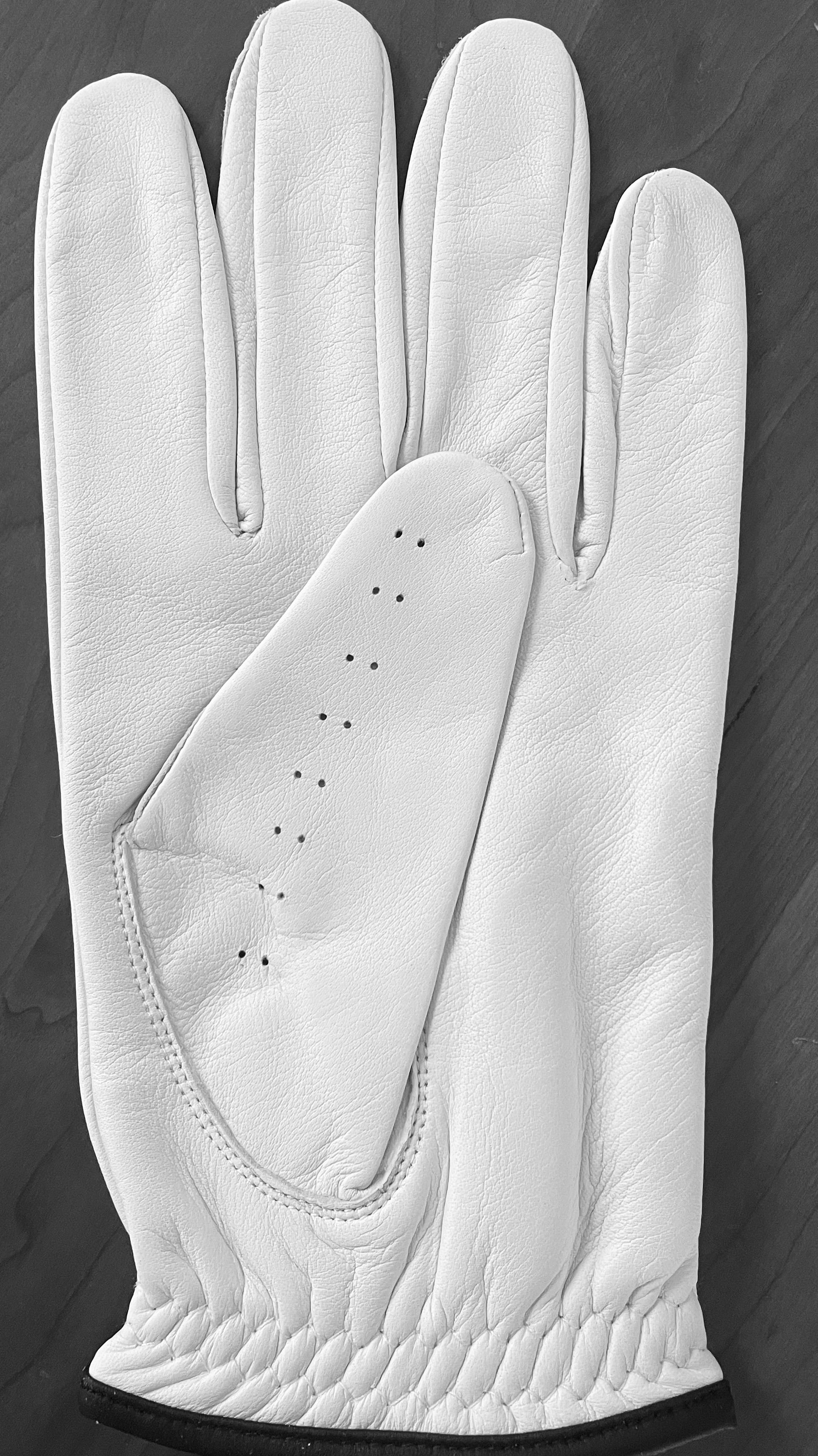 3 Pack Men's RH White Cabretta Leather Golf Gloves