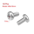 thumbnail image 2 of Unique Bargains M8x16mm Machine Screws Pan Phillips Cross Head Screw Bolts 10Pcs, 2 of 3