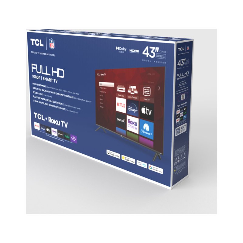 TCL 43" Class S3 (43S310R) 1080p FHD LED Smart TV with Roku TV (Limited Edition) gallery view