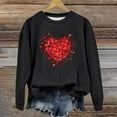 thumbnail image 2 of Valentine's Day Sweatshirt Women Cute Heart Graphic Pullover Tops Casual Loose Crewneck Sweatshirts, 2 of 4
