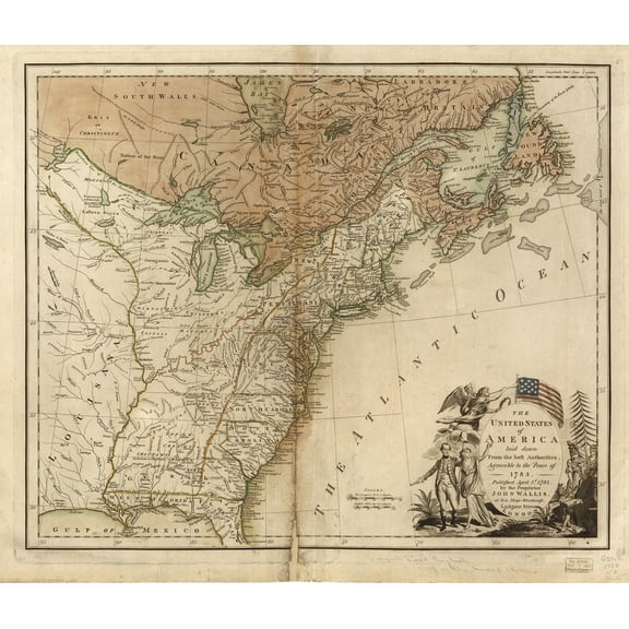 Antique 1783 United States Map Poster – Early America Cartography | Perfect Gift 【Photo Paper】