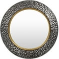 thumbnail image 2 of Mark&Day Wall Mirror, Milt Modern Silver Round Vanity Mirrors for Bedroom Living Room Bathroom and Entryway Home Decor, Mounted Galvanized Manufactured Wood Frame Mirror for Walls (24" H x 24" W), 2 of 7
