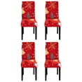 thumbnail image 1 of Protector de silla de comedor, material antiarrugas, diseño antideslizante, 4 piezas, funda de silla lavable para decoración del hogar, fundas elásticas para silla sin brazos, ideal para regalos de, 1 of 5