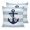 Navy Blue White, variant on Pillow Covers 18x18 Set of 2, Nautical Anchor Square Throw Pillow Covers for Couch/Sofa/Living Room, Turquoise Grey White Horizontal Stripe Decorative Soft Pillowcases for Couch Throw Pillows