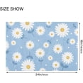thumbnail image 3 of SKYSONIC Toilet Bathroom Rugs Sets 2 Piece, Daisy Flower Blue Soft Absorbent Fluffy Toilet Mat Set Non-Slip Rubber Backing Bath Mats for Bathroom,23.6"x15.7"+17.3"x13.4", 3 of 7