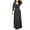 Black, variant on Elegant Cocktail Dresses for Women V Neck Pleated Long Sleeve Casual Long Dress Prom Wedding Swing Long Dresses (Pink,XXL)