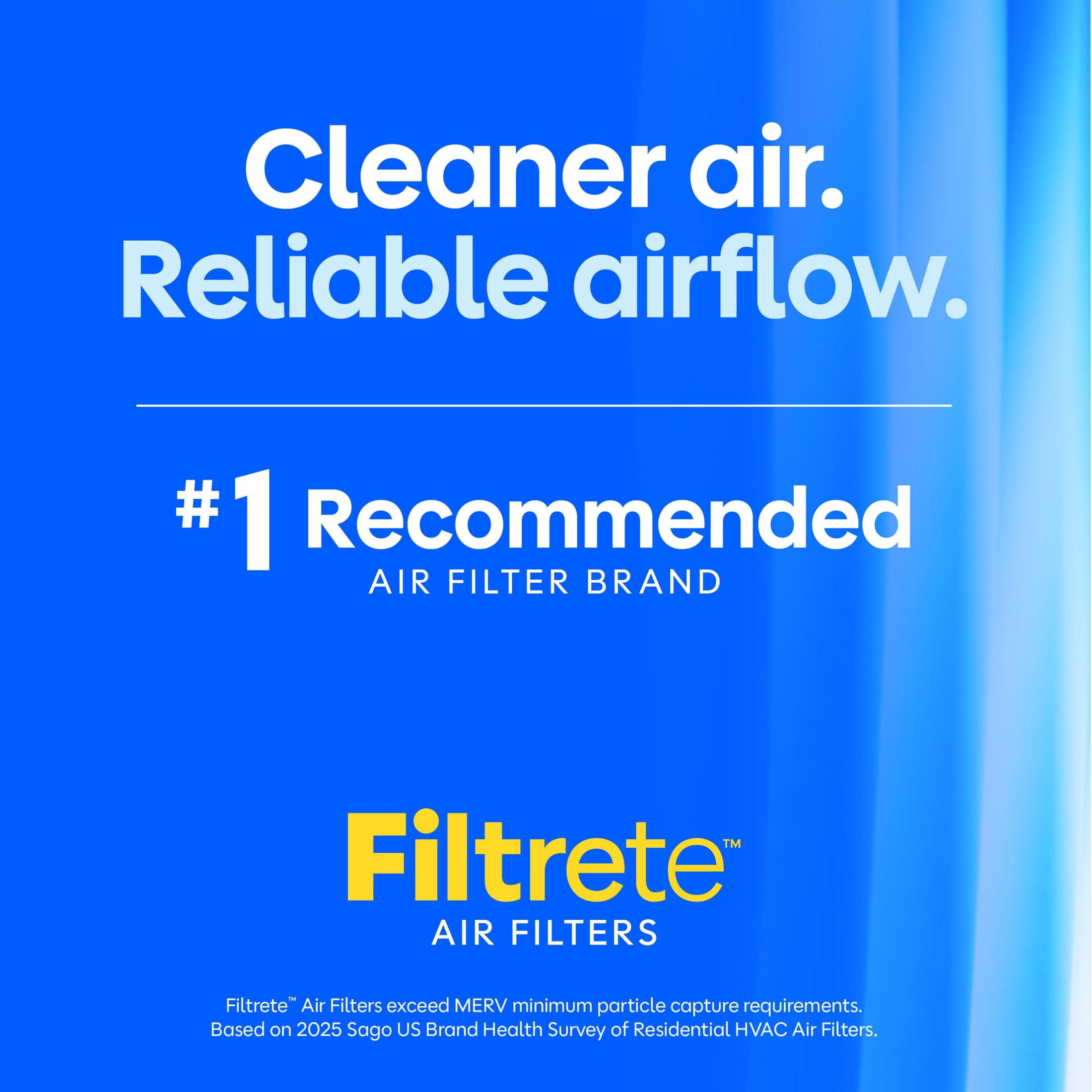 Filtrete 16x25x1 HVAC Furnace Air Filter, MPR 1900 MERV 13, Premium Allergen, Bacteria and Virus, 2 Pack