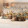 thumbnail image 3 of Orange Fall Pumpkin Outdoor Waterproof Pillow Covers, Leaves Sunflower Squirrel Retro Plaid Decorative Rectangle Throw Pillowcase Sofa Cushion Sham for Patio/Couch/Chair, 20"x12" 2 Pack, 3 of 8