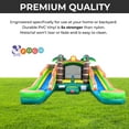 thumbnail image 3 of Pogo Crossover Double Water Slide Inflatable Bounce House with Blower, Tropical, 3 of 8