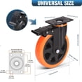thumbnail image 2 of Ruedas Caster Wheels ENYKE de 6 pulgadas y 1360 kg, juego de 4 unidades con freno, 2 of 5