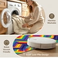 thumbnail image 5 of ODIKA Colorful Welcome Border With Diamond Motif And Stripe Layout Pet Friendly & Kids Safe Play for Playroom, Bedroom, Reading Nook, 5 of 7