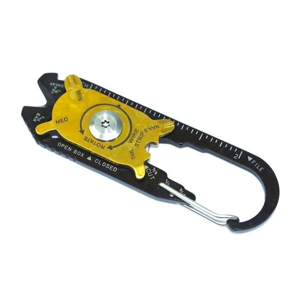 20-in-1 Portable Mini Gear Lock – Multifunction Carabiner Multi-Tool for Outdoor Survival, DIY, and Everyday Use