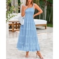 thumbnail image 3 of Vestido de verano PRETTYGARDEN de tul con volantes fruncidos sin mangas, 3 of 9